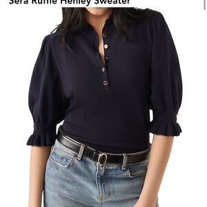 Black Puff Sleeve Top by ba&sh NWT